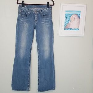 Big Star Maddie mid rise boot cut jeans, med wash